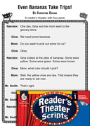 Summarizing: Even Bananas Take Trips!: Reader's Theater Script and Lesson