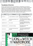The Lion, the Witch and the Wardrobe Vocabulary Activities