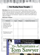 The Adventures of Tom Sawyer Comprehension Assessment