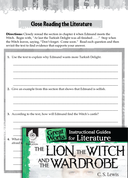 The Lion, the Witch and the Wardrobe Close Reading and Text-Dependent Questions